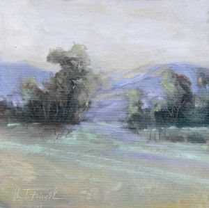 another grey day, oil on panel, 8x8 inches