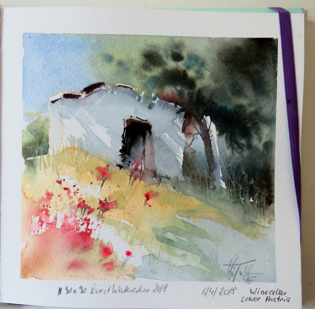 Day 5 of 30 –  #30x30DirectWatercolor2018