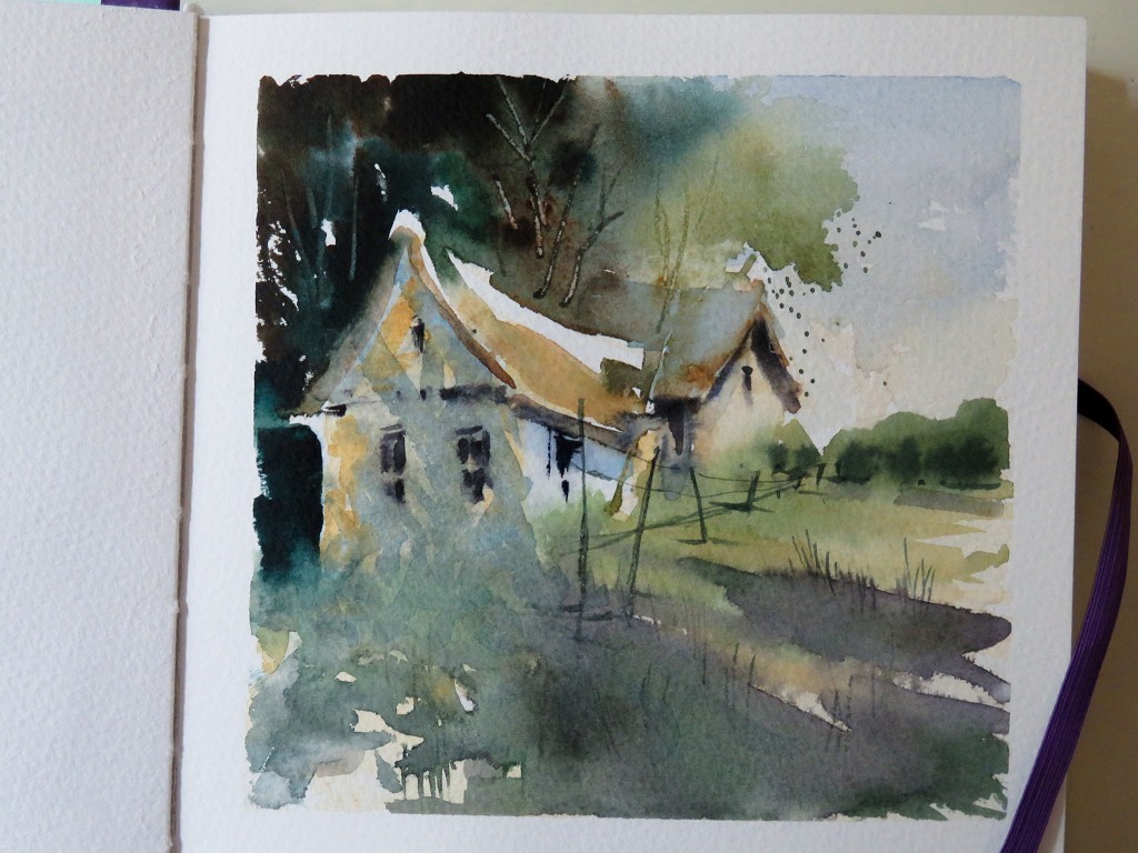 Day 3 of 30 – #30x30DirectWatercolor2018 another&nbsp;countryside