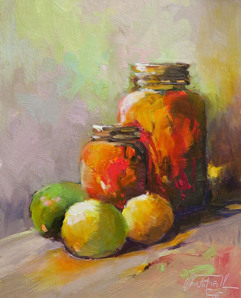 Still life with three lemons