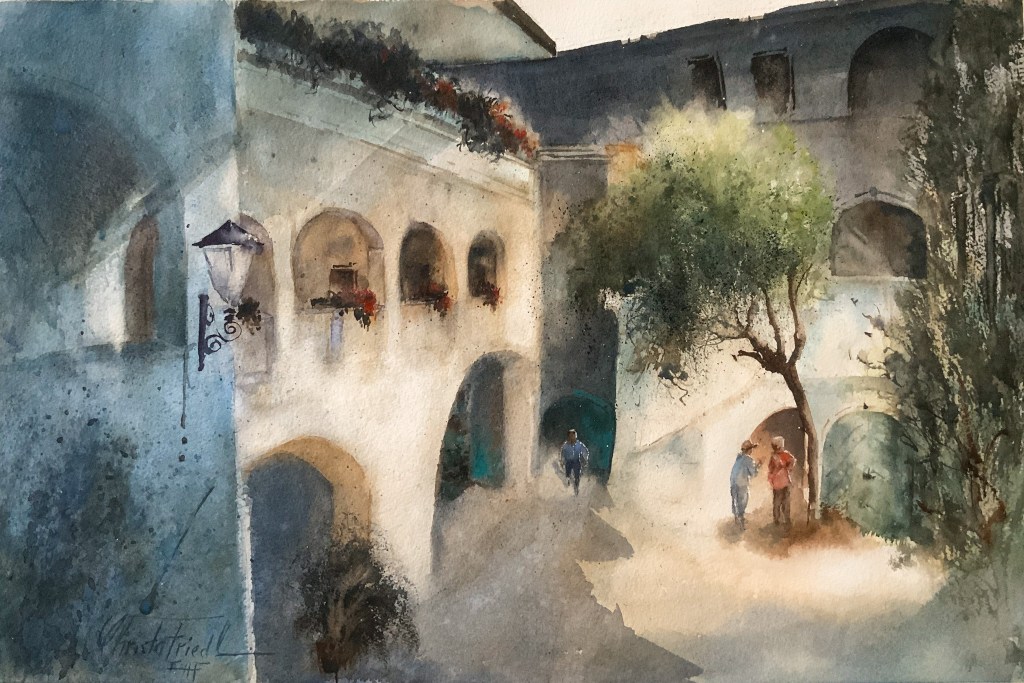 Courtyard of an old house in the Wachau Region, Austria